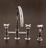 Hudson Kitchen Faucet with Sprayer by Strom Plumbing - Metal Cross Handles