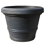 リムポット(植木鉢/プランター) φ60cm 軽量 底穴有 新素材テラミックス ＴＭ グレー(灰) 〔ガーデニング用品/園芸〕