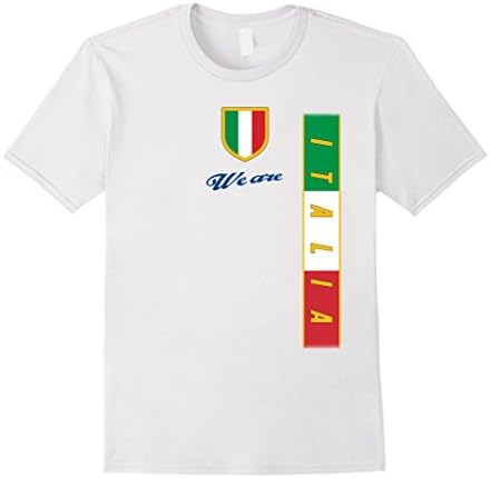 Men's ITALY T-Shirt Italian National Team Jersey Italia Flag Tee Small White