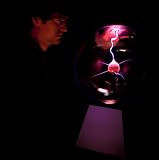 Museum Sized 15" Diameter Plasma Globe - PINK Plasma - MARBLE Base
