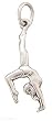 Sterling Silver Hand Standing Gymnast Charm Sterling Silver Hand Standing Gymnast Charm
