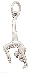 Sterling Silver Hand Standing Gymnast Charm