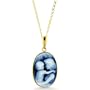 14K Agate Cameo Pendant of Mother Holding Child - includes 18" Chain