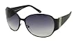 Juicy Couture Queen S Sunglasses, Satin Black Frame/ Grey Gradient Lenses/ Crystals-Rhinestones