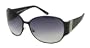 Juicy Couture Queen S Sunglasses, Satin Black Frame/ Grey Gradient Lenses/ Crystals-Rhinestones