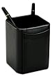 Black Leather Pencil Cup