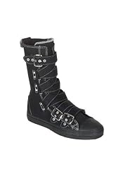 Men'S Canvas Criss-Cross Strap Calf Sneaker Boot