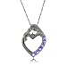 Search : Whit Gold Heart Mom Baby Pendant W Tanzanite Gemstones
