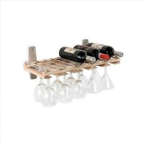 Stemware and Wine Ash Bottle Rack by