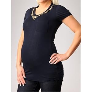 Buy A Pea in the Pod Collection: Bailey 44 Short Sleeve Scoop Neck Necklace Trim Maternity T Shirt by Bailey