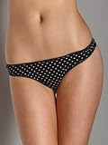 Itty Bitty Bra Thong Black and White Dots