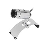 TeckNet USB Webcam for Laptop/LCD screen/Desktop, 5 Megapixel, 5G Lens, Built-in microphone - Silver