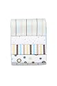 Just Born 4-Pack Flannel Receiving Blankets - Green Dots & Stripes