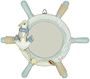 Decorative Beach Themed Wall Hanging Ship's Wheel Mirror