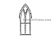 Grandt Line HO Scale Window Gothic Church & Residence 48x114 (4/ Pkg.)