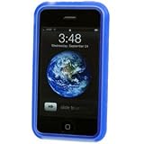 Apple iPhone 3G Silicone Skin Case (Textured Design) (Blue)