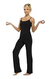 Discounts athletica womens clothes-Womens Yoga Roll-Down Pant by Athletique in Black, Large