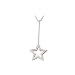 14K White Gold 0.14 ct. Diamond Star Necklace - 16''
