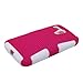 Aimo Wireless Progressive Hybrid Gummy Mesh Defense Case for Motorola Moto G - Retail Packaging - White/Hot Pink