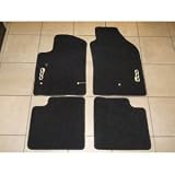 FIAT 2012 500 500C Front & Rear Floor Mats Black OEM by FIAT OEM ACCESSORY