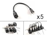 1-Foot Extension Power Cable, 5-Pack