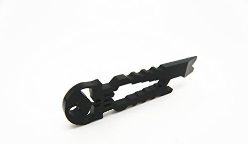 DWGEAR Stainless Steel Keychain Beer Opener Multi-functional Pocket Survival Tools (BLACK)
