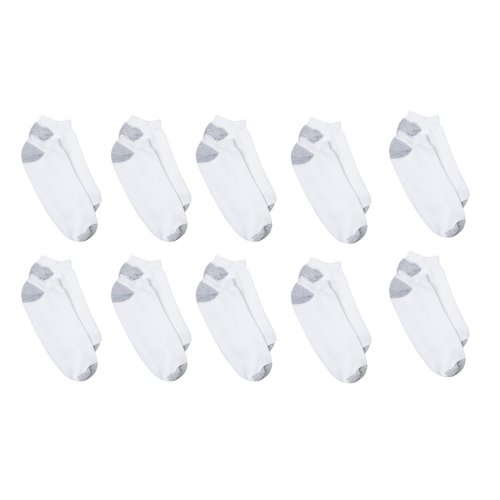 Men's Hanes® 10-pk. Extra Low Cut Socks - White