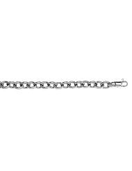 CleverEves 14Kt White Gold Solid Oval 9mm Bracelet