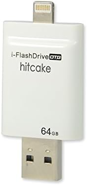 Hitcake i-Flash Drive with dual storage for iPhone 5/ 5S/6/iPad mini/iPad air -(64GB)Easy to Save Image & Video(WHITE)