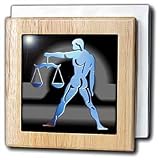 Libra Zodiac Sign - 6 Inch Tile Napkin Holder