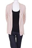 Forever 21 S Buttonless Notched Collar Ruched 3/4 Sleeves Open Drapery Jacket Cream