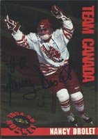Nancy Drolet, Team Canada Women, 1994 Classic Prospects Autographed Card