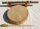 10 Double-sided Goat Skin Drum with FREE Beater and Flute