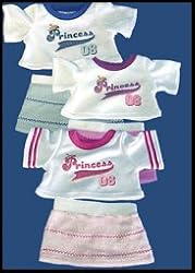 2 pc Princess T-Shirt with Skirt Outfit fits Webkinz, Shining Star and 8" - 10" Stuffed Animals