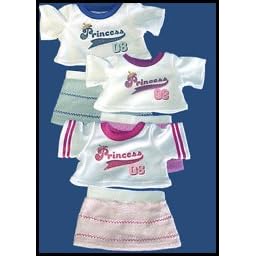 2 pc Princess T-Shirt with Skirt Outfit fits Webkinz, Shining Star and 8