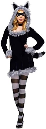 Racy Raccoon Costume - Medium/Large - Dress Size 10-14