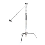 JTL 10'-5 Cinema C-Stand with 40 Arm, 4 Section, Supports 14 lbs., Chrome.
