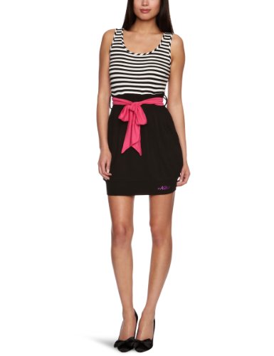Killah Damen Kleid (mini), gestreift KV2301-PH9118-000000-G06000/MISTYC DRESS (SPRING-K), Gr. 34/36 (S), Schwarz (G06000 (BLACK))