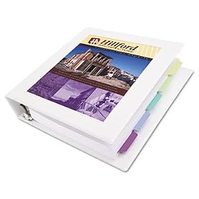 Framed View Binder With One Touch Locking EZD Rings, 2 Capacity, White