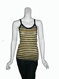 VELVET Striped Racerback Tank Top in Blue / Yellow