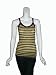 VELVET Striped Racerback Tank Top in Blue / Yellow Image