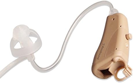 AcoSound Hearing Amplifier - 821OF Mini BTE Device with 16 Frequency Equalizer - Adaptive Noise Reduction - Feedback Cancelation - Behind the Ear Almost Invisible - Useful for Phone and TV (Right)