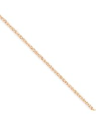 1.1mm, 14 Karat Rose Gold, Diamond-Cut Ropa Chain - 18 inch