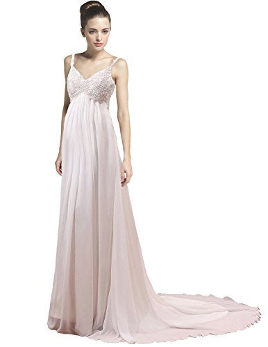 CosplayHut ふわふわ Aライン、Vネック、スパゲティタンクトップ、ウェディングドレス