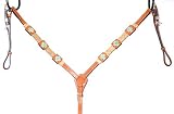 Faux Jewel Cross Concho & Rawhide Show Breast Collar