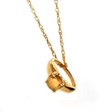 10K YG November Birthstone Small Ring Charm-Citrine