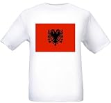 ALBANIA - ALBANIAN FLAG - Flag-series - White T-shirt
