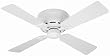 Hunter 23866 Lowprofile III 42-Inch White Ceiling Fan with 4 White Plastic Blades