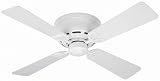31kRJsPzRFL. SL160  Hunter 23866 Lowprofile III 42 Inch White Ceiling Fan with 4 White Plastic Blades