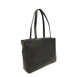 Buy Piel 2741-BLK Black Top U-Zip Business Tote